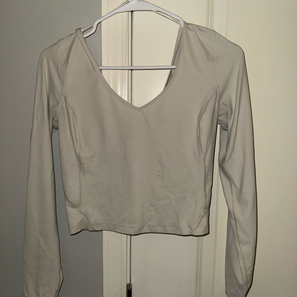 Women's Cream Long Sleeve Top